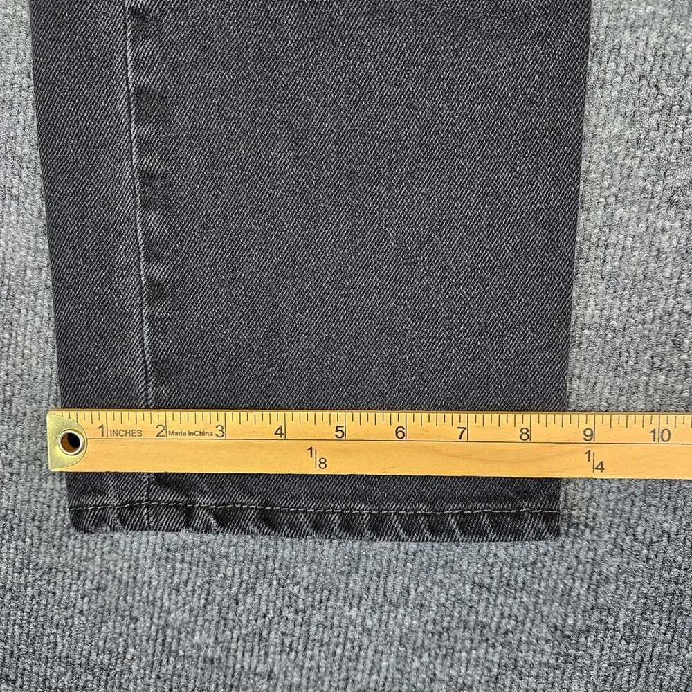 Levis 505 Jeans Men 36x32 (34x30) Dark Wash Black Regular Fit Straight Leg Denim